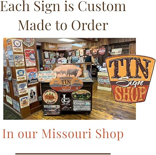 Miniatura 5 de Letrero de hojalata vintage Route 66 con bandera estadounidense nostálgica Letreros de garaje con forma de escudo de 15 x 14 pulgadas, letreros de