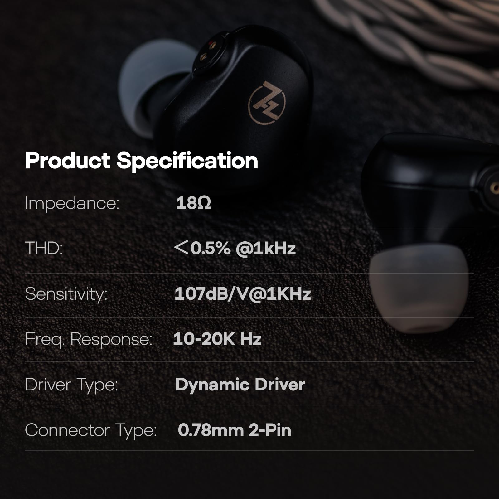 Auricolari per monitor ad alte prestazioni 7HZ G1, driver dinamico con diaframma DLC da 10 mm, auricolari HiFi cablati con cavo OFC placcato argento staccabile per musicisti audiofili