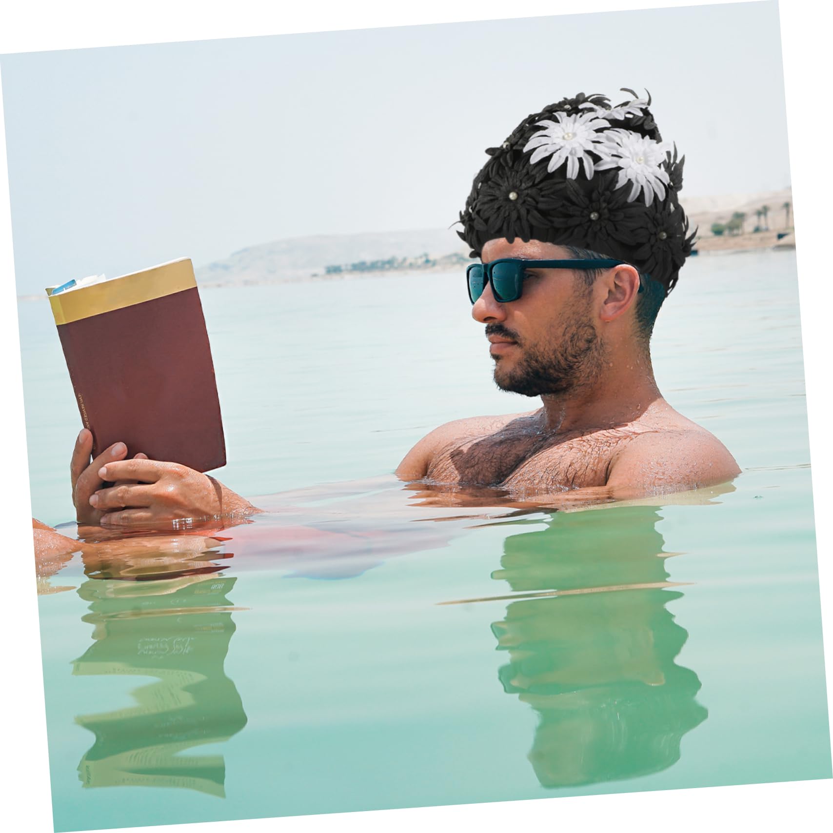 BESTonZON Tapa de natación de Flores Impermeable Piscina Tapa de Ducha para Mujeres Reutilizable Mantener Baños Tela Floral Gorro de baño Mujer Tapa de natación para Mujeres Brocado