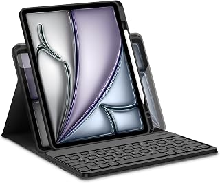 Bettdow for iPad Air 6th 13" M2 2024 Keyboard Case, Horizontal/Vertical Use, UK Detachable Keyboard with Case for iPad Air 6th 13" 2024/iPad Pro 12.9"