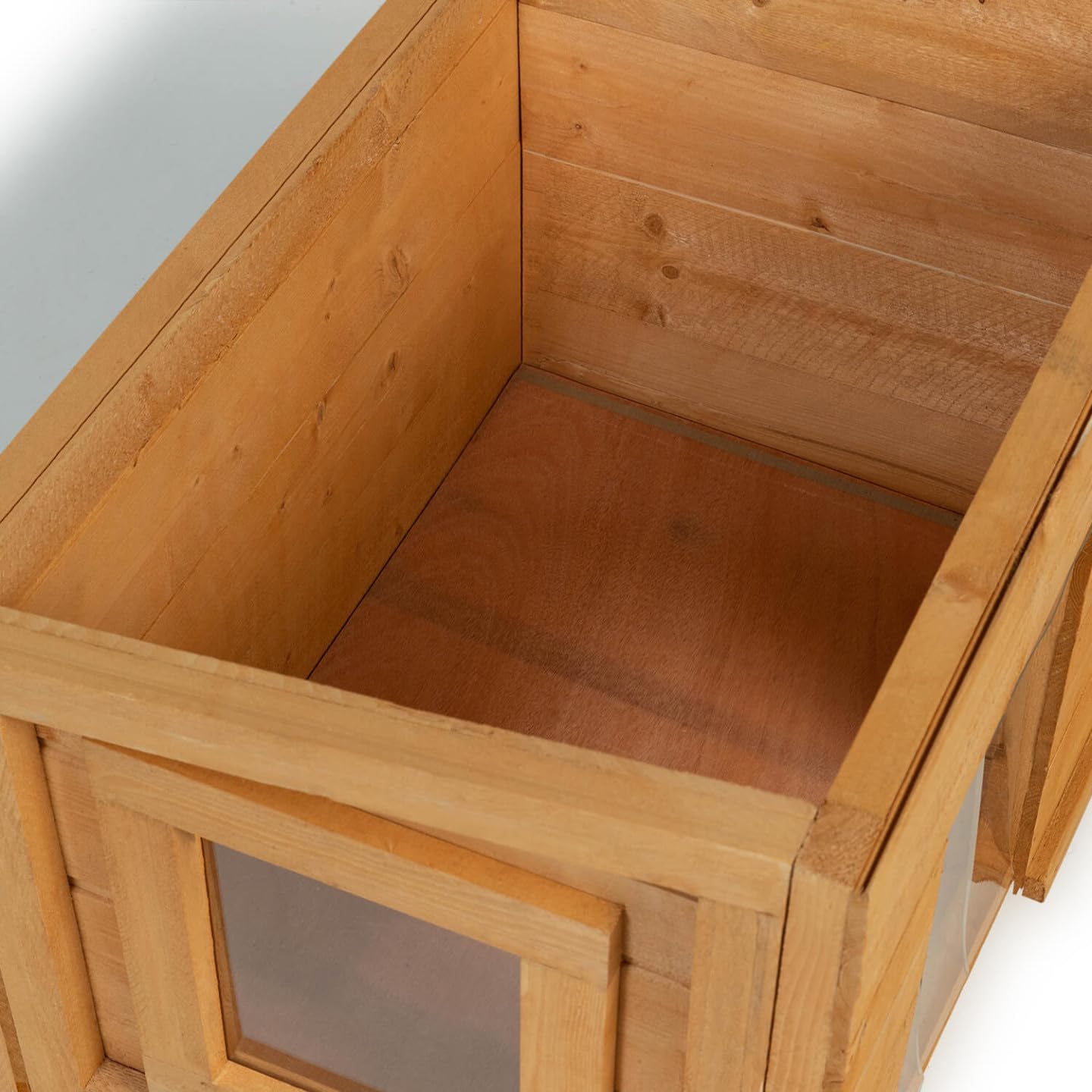IDMarket - Maison pour Chat Niche en Bois avec Porte basculante à lamelles