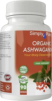 Organic Ashwagandha for Calm, Sleep & Stress Resilience | 500mg Capsules x 90 | 100% Pure Soil Association Certified | High Strength | with Natural KSM-66 | Gluten Free | GM Free | Vegan