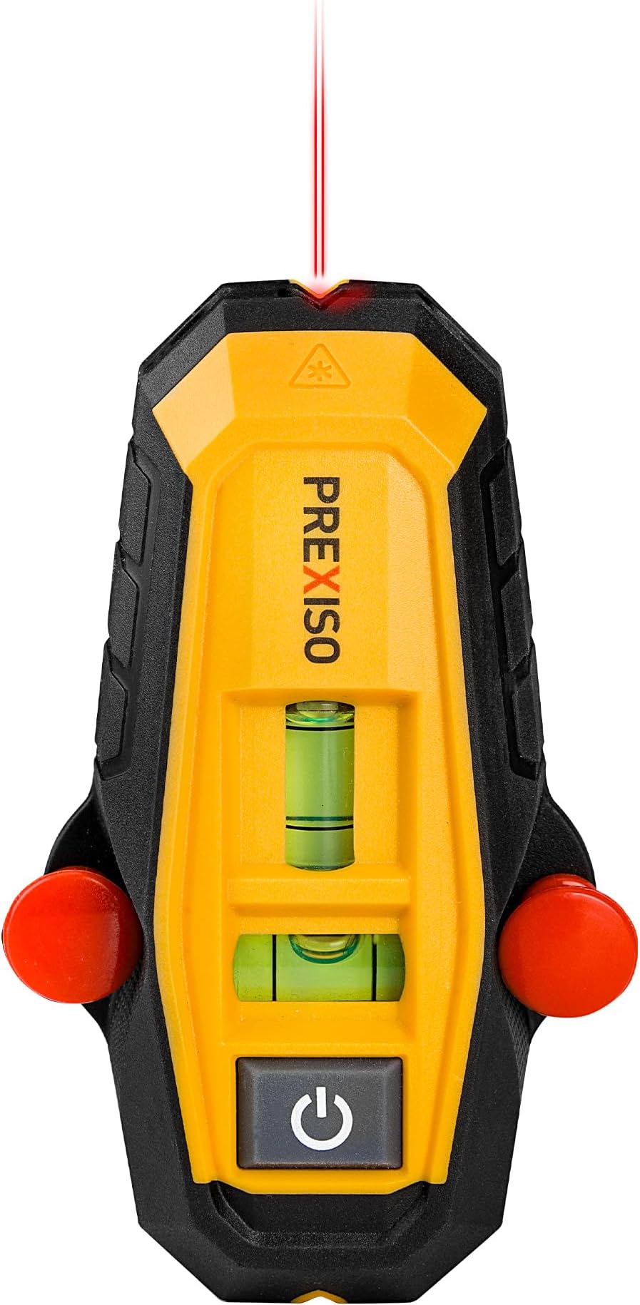 PREXISO 2-in-1 Laser Level with Bubble Vials & Magnetic Nail Detector