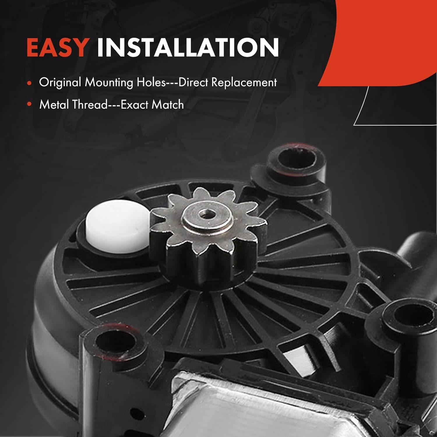 A-Premium Rear Right Power Window Lift Motor Compatible with Ford F-150 F-250, F-350 1994-1998, F-250 HD 1997, F-450 Super Duty, Passenger Side, 2 Pins Only, Replace# F6TZ3523395AA, F6TZ35233V95AARM