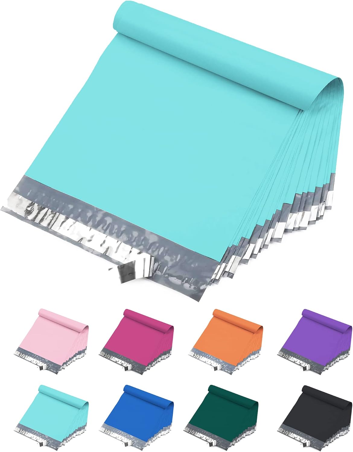 Yens Poly Mailers Waterproof Self Seal Adhesive Shipping Bags for Shipping, Mailing, Packaging (Teal, #M5(12"X15.5")-1000 Pack Bulk Box)