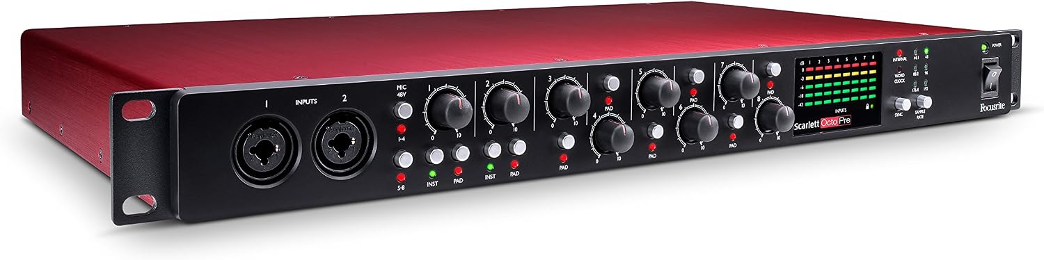 Focusrite Scarlett OctoPre 8-In/8-Out ADAT Microphone Preamplifier
