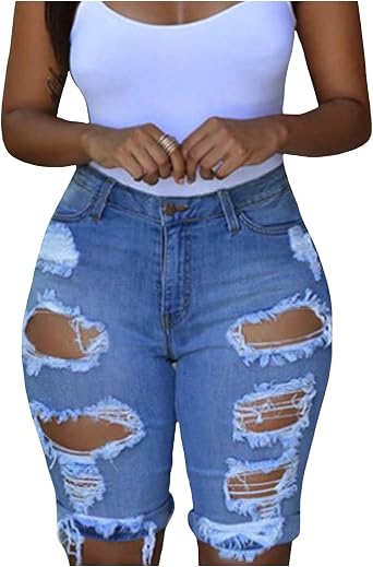 Letuwj - Verano Corto Rotos Jeans para Mujer: Amazon.es: Ropa