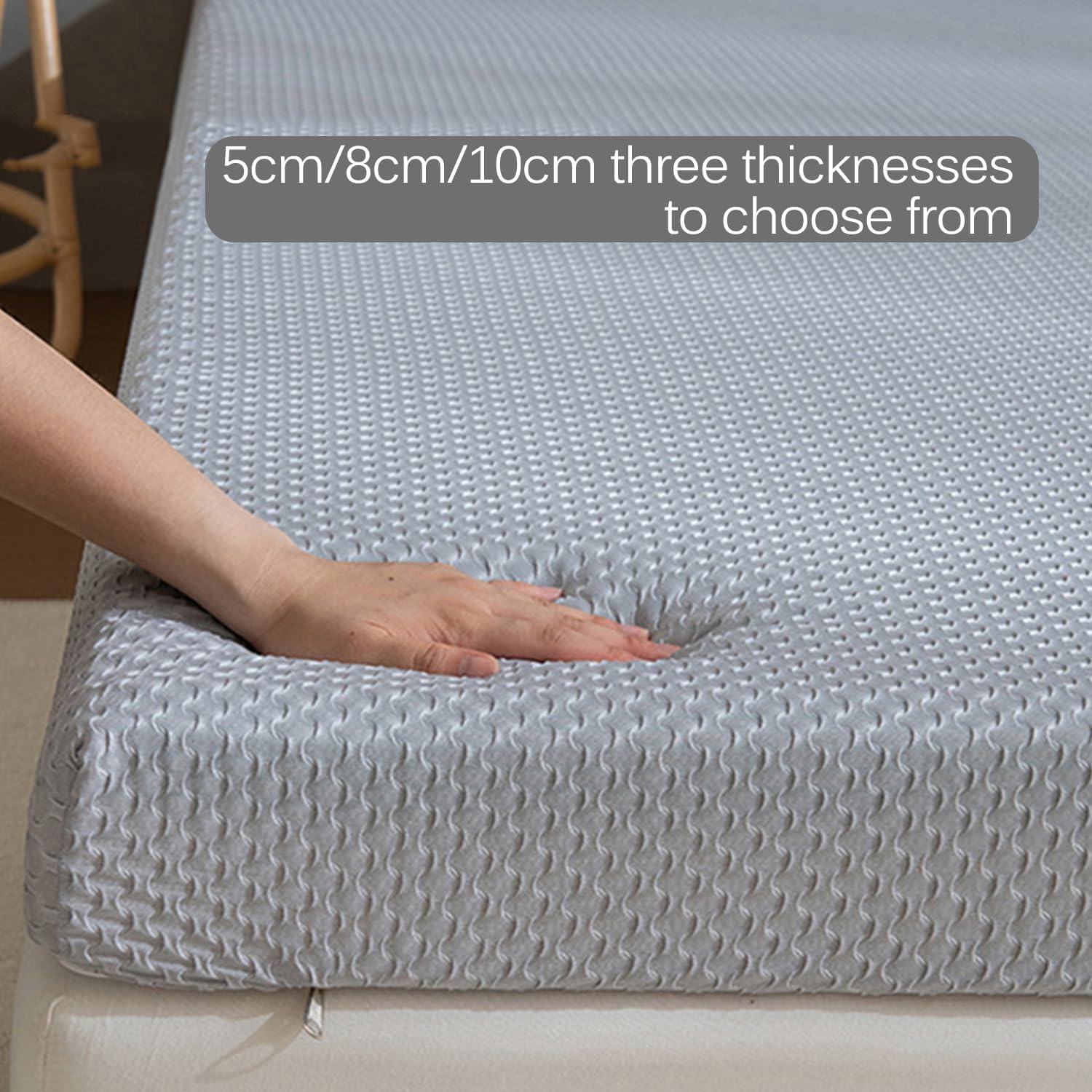 A,120 * 200 * 5cm, Futon Mattress Topper Memory Foam Japanese Floor Mattress Pad Mattress Topper with Washable Mattress Cover Sleeping Mat Thick 5Cm/8Cm/10Cm Camping Mattress Pad