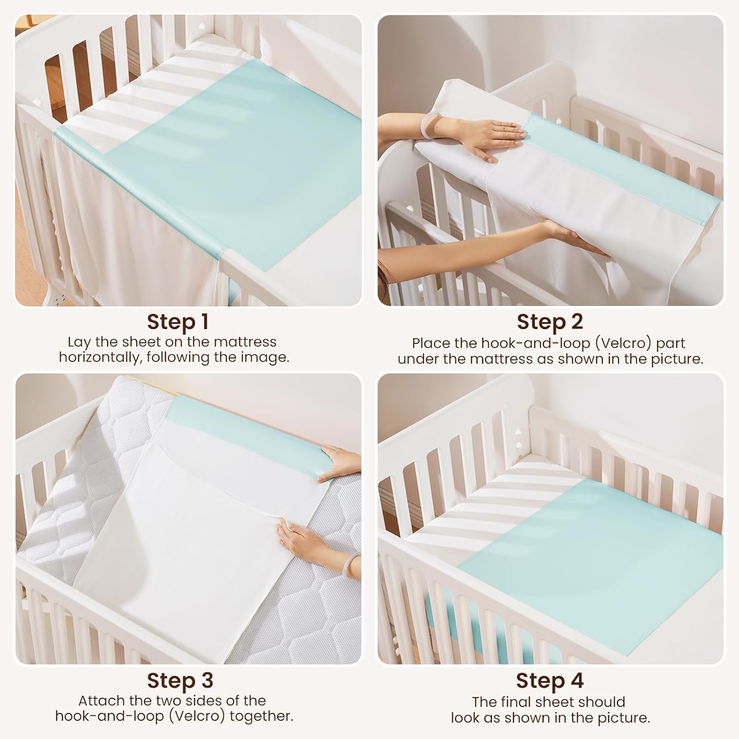THXSILK 7A+ Grade 100% Mulberry Silk Crib Sleeve for Baby Hair Loss Prevention, Toddler Sheet for Cribs/Cots/Bassinets/Cradles Mattress Soft Breathable Cooling 41.4inch*20.5inch, Light Blue