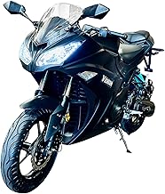 200CC AUTOMATIC MOTORCYCLE, VENOM X19 Full Size Matte Black Auto LED with NO GEARS, Front Tire: 120/70-14 Rear Tire: 140/60-14, HIGH PERFORMANCE CDI BLACK