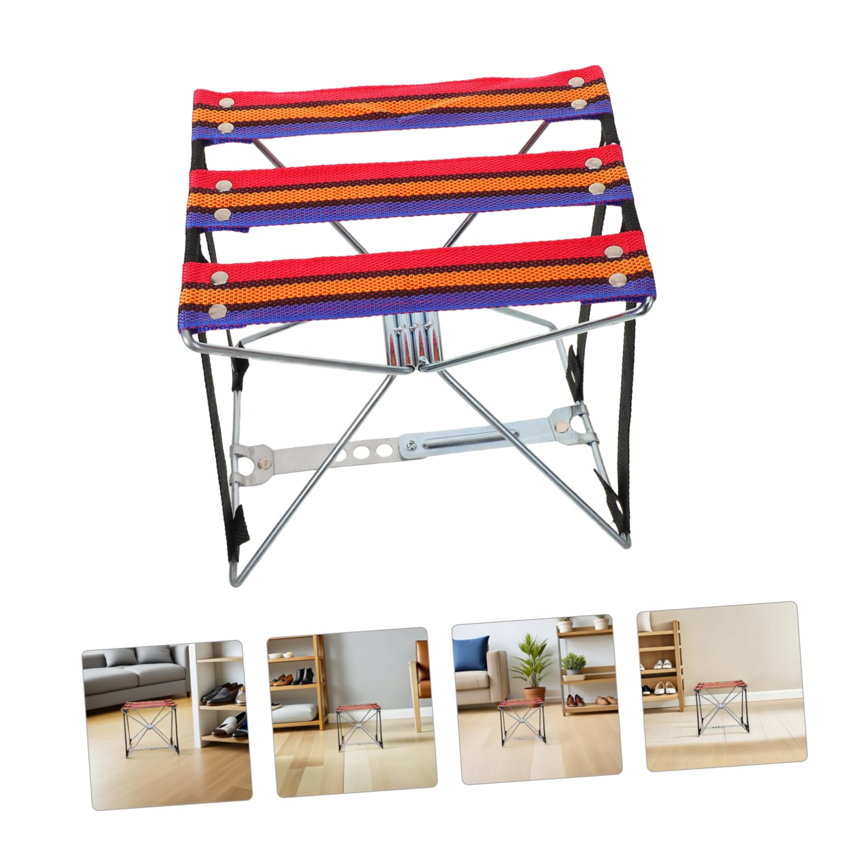 Mikikit Sgabello Pieghevole Portatile per Pedicure Poggiapiedi Pieghevole per Manicure e Spa Sedia Leggera e Compatta per Salone di Bellezza e Campeggio all Aperto