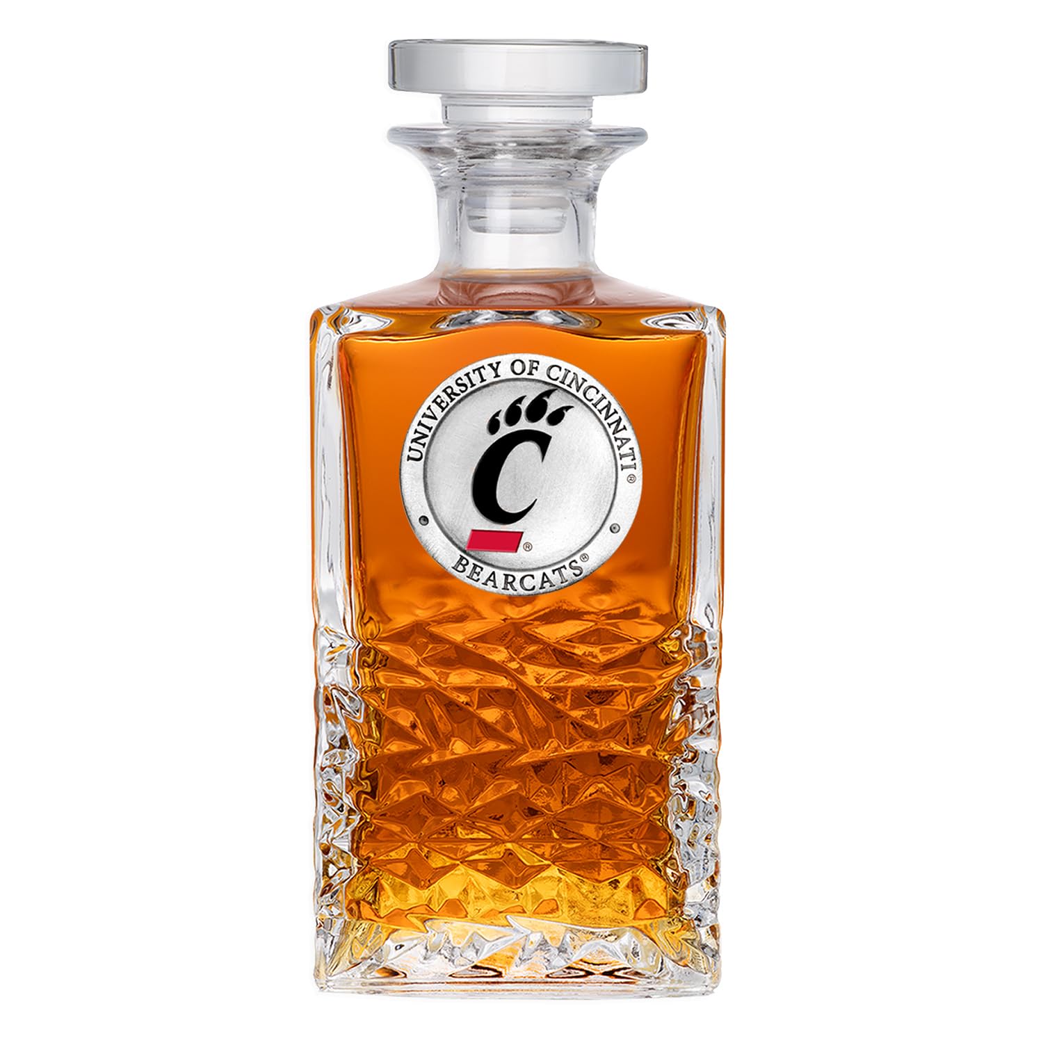 Heritage Pewter Cincinnati Heritage Decanter | 25 OZ Liquor Pourer | Expertly Crafted Pewter Glass