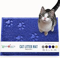 Vista 37 de Andalus - Alfombrilla pequeña para caja de arena de gatos, paquete de 1 - Alfombrilla impermeable, antideslizante y fácil de limpiar para caja