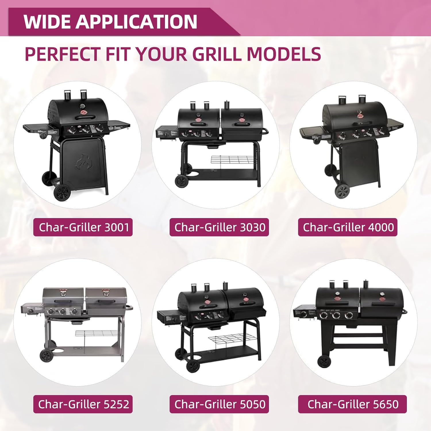 19.75" 9mm Stainless Steel Cooking Grid Grates Replacement for Chargriller 3001, 3008, 3030, 4000, 5050, 5252,King Griller 3008 5252,65051 Grate Parts For Chargriller Grill Receplac,3 Pack