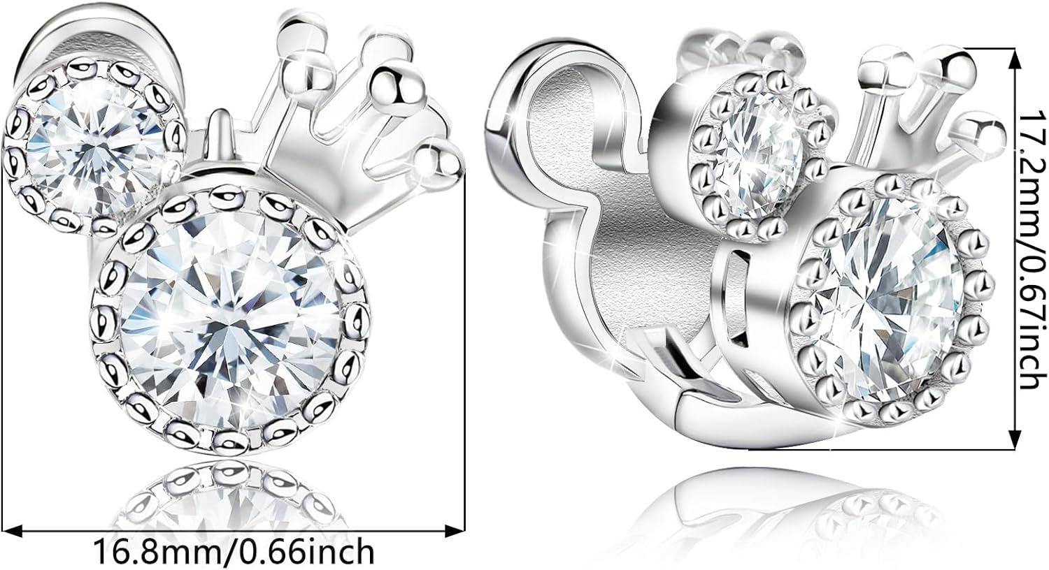 Sterling Silver Trendy Mouse Earrings for Women Dainty Huggie Hoop Earring Hypoallergenic Jewelry Birthday Gift for Women - Image 3