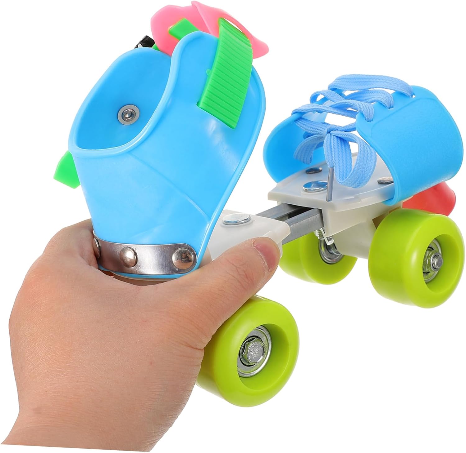 Adjustable Boys and Girls Roller Skates Double Row Wheels Comfortable Protective Skating Shoe for Beginners for Outdoor Sports and Training