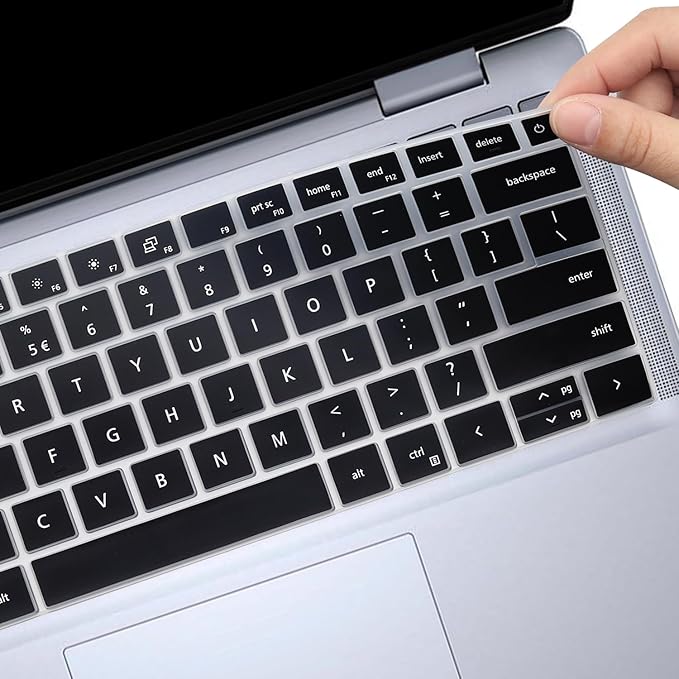 Funda de teclado para Dell Inspiron 14 y 16, negro, silicona miniatura 5