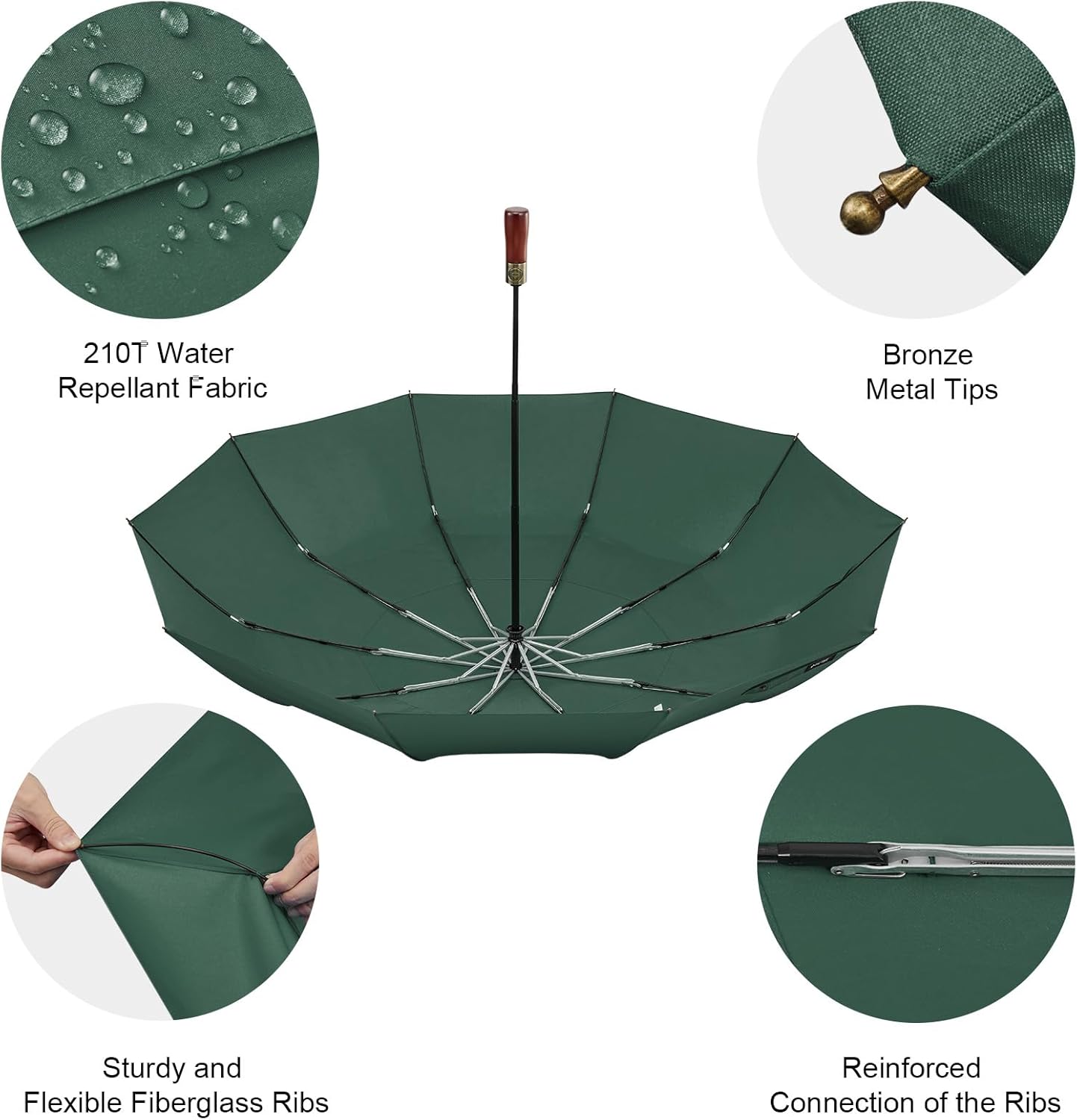 G4Free 54 inch Large Compact Windproof Golf Umbrella for Rain Oversized Auto Open Close+42 inch Travel Umbrella Ultralight UPF 50+ UV Protection Compact Umbrella Automatic Anti-bounce Close