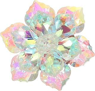 PATIKIL ラインストーンひまわりブローチピン ファッションクリス タルフラワースノーフレークブローチピンラ ペルピンズfor女性スーツ服ドレスブーケコートハットバッグクラフトパーティー ホワイト