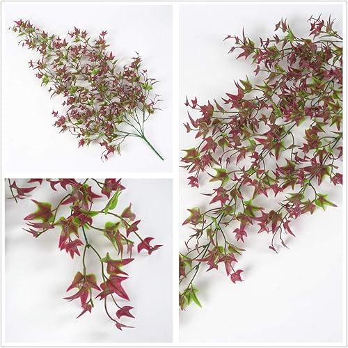 Miniatura 2 de CATTREE - Flores artificiales, paquete de flores de plástico flocado, plantas falsas, ramo de novia, interior, al aire libre, hogar, oficina, mesa,