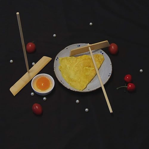 Miniatura 8 de AUEAR, Esparcidores de crepé de madera para hacer y espátula, juego de madera de haya (2 piezas, 5.5 pulgadas y 7.09 pulgadas)