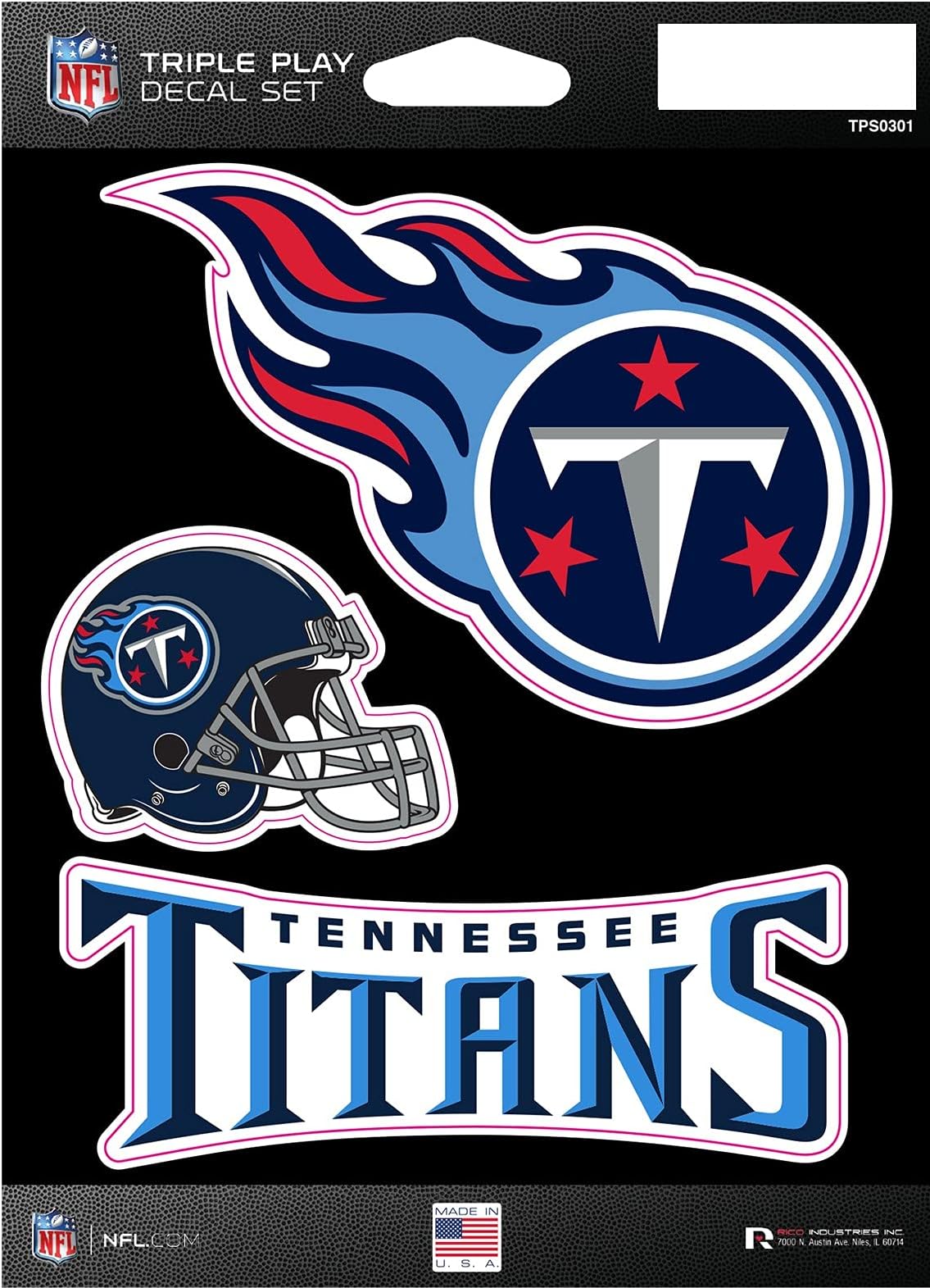 Tennessee Titans Triple Play Decal Set