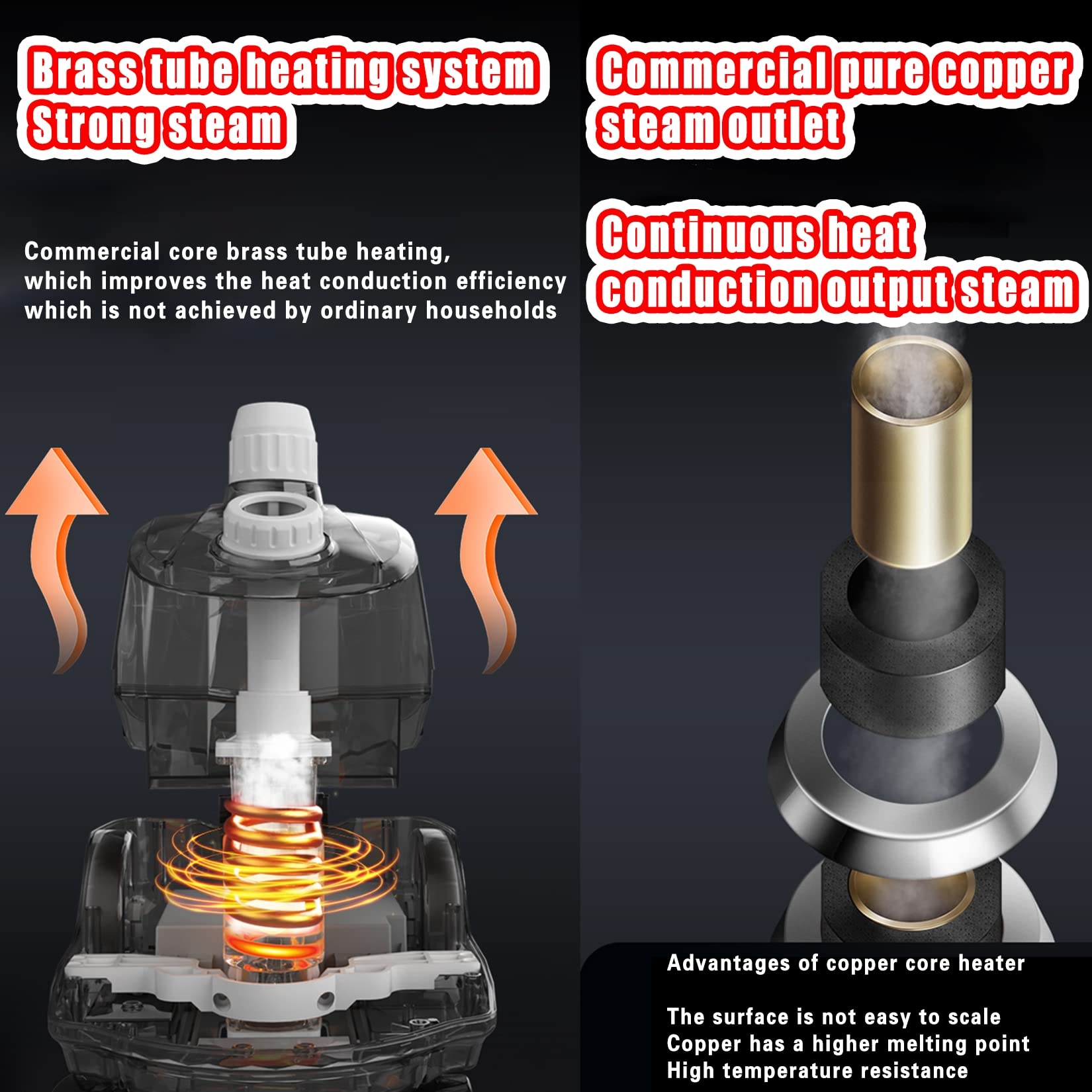 Stiratrice Verticale per Indumenti, 2200 W, Professionale, per Indumenti Pesanti, per Uso Commerciale, 30 Secondi, Rapida rimozione delle Pieghe con Serbatoio dell'Acqua da 3,1 Lit(Oro