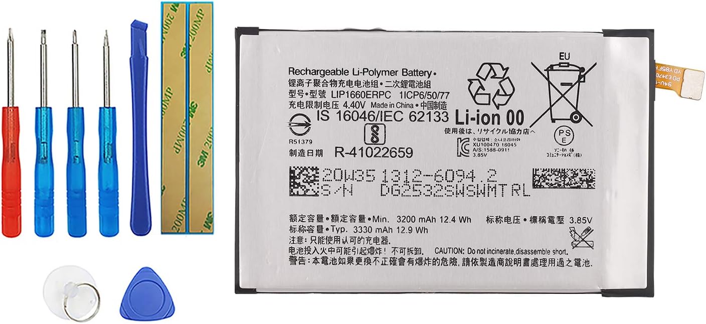 Vvsialeek LIP1660ERPC Battery Compatible with Sony Xperia XZ3 H9436 H8416 H9493 with Toolkit