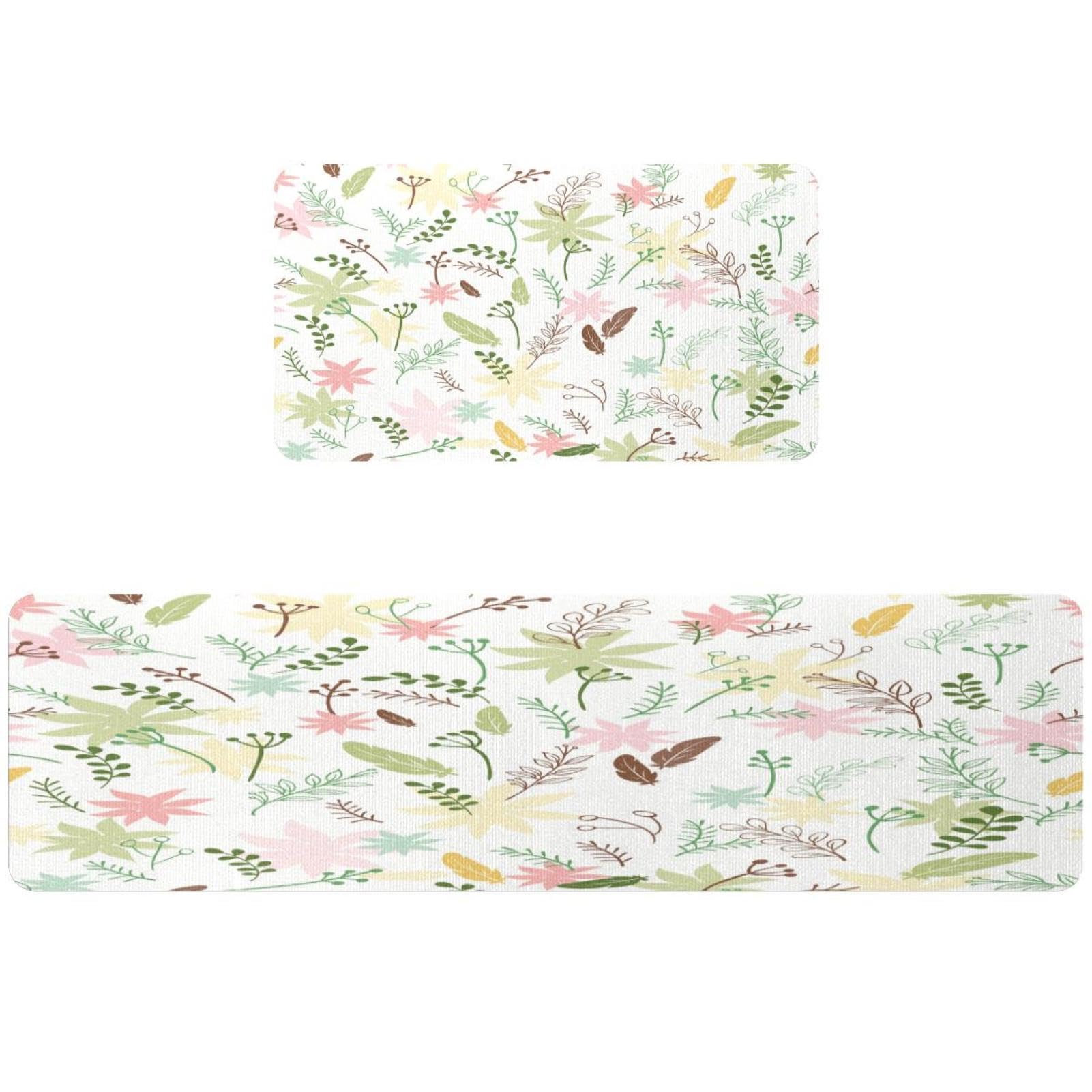 Tapetes de cocina lavables VAPOKF alfombra pasillo antideslizante absorbente plumas colores