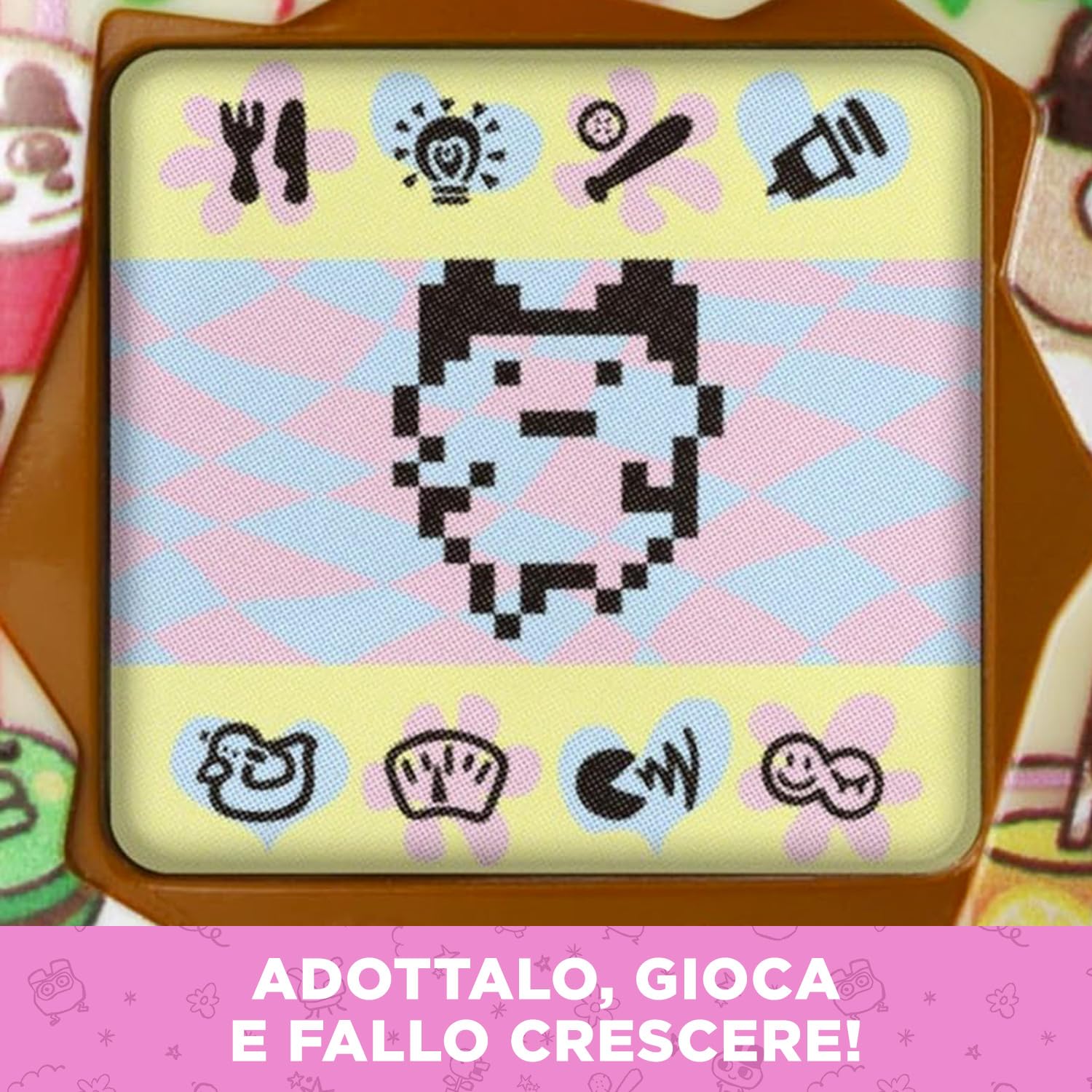 Tamagotchi original – Bandai – Tama Café – Animaletto Virtuale Elettronico con Schermo LCD – Gioco Interattivo in italiano con Mini‑Giochi – Tema Caffè – Giocattolo per Bambini 8+ – 42997