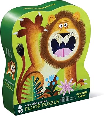 Crocodile Creek, Puzzle Floor Very Wild Animals 36 Pieces