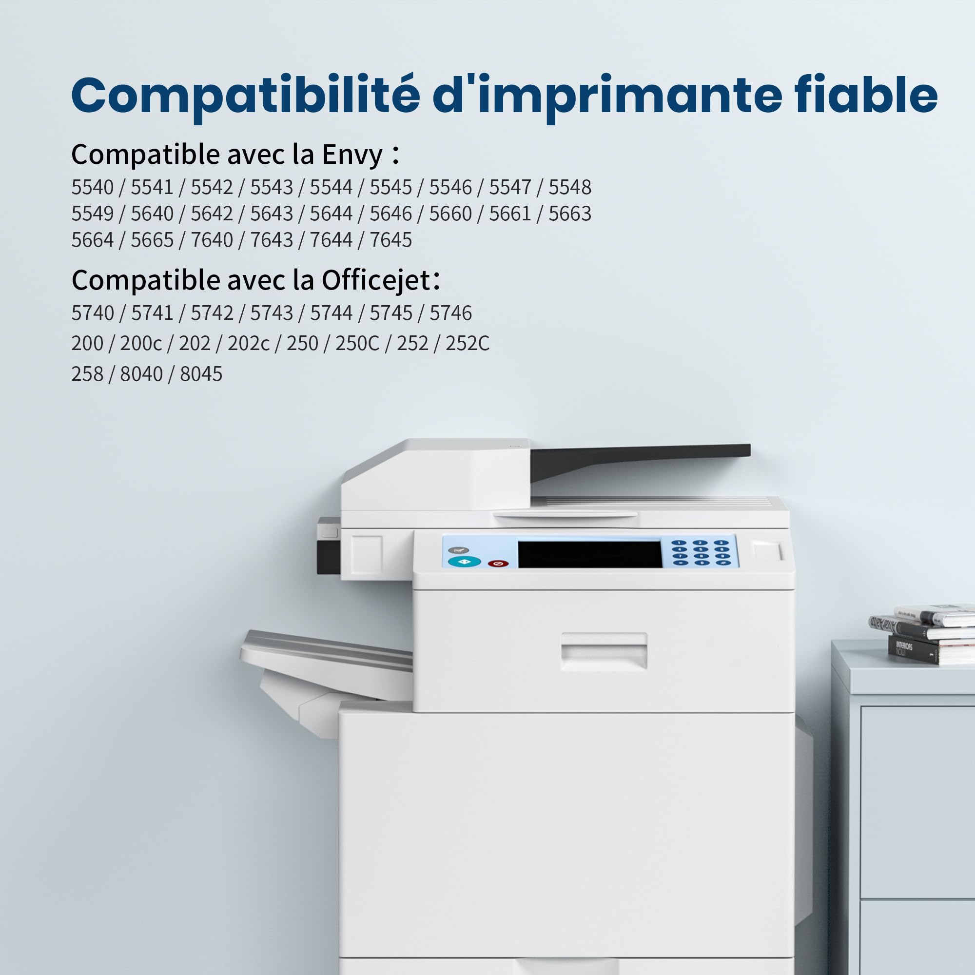 Cartouche 62xl Compatible pour Cartouche HP 62 Noir pour HP Envy 5640 5540