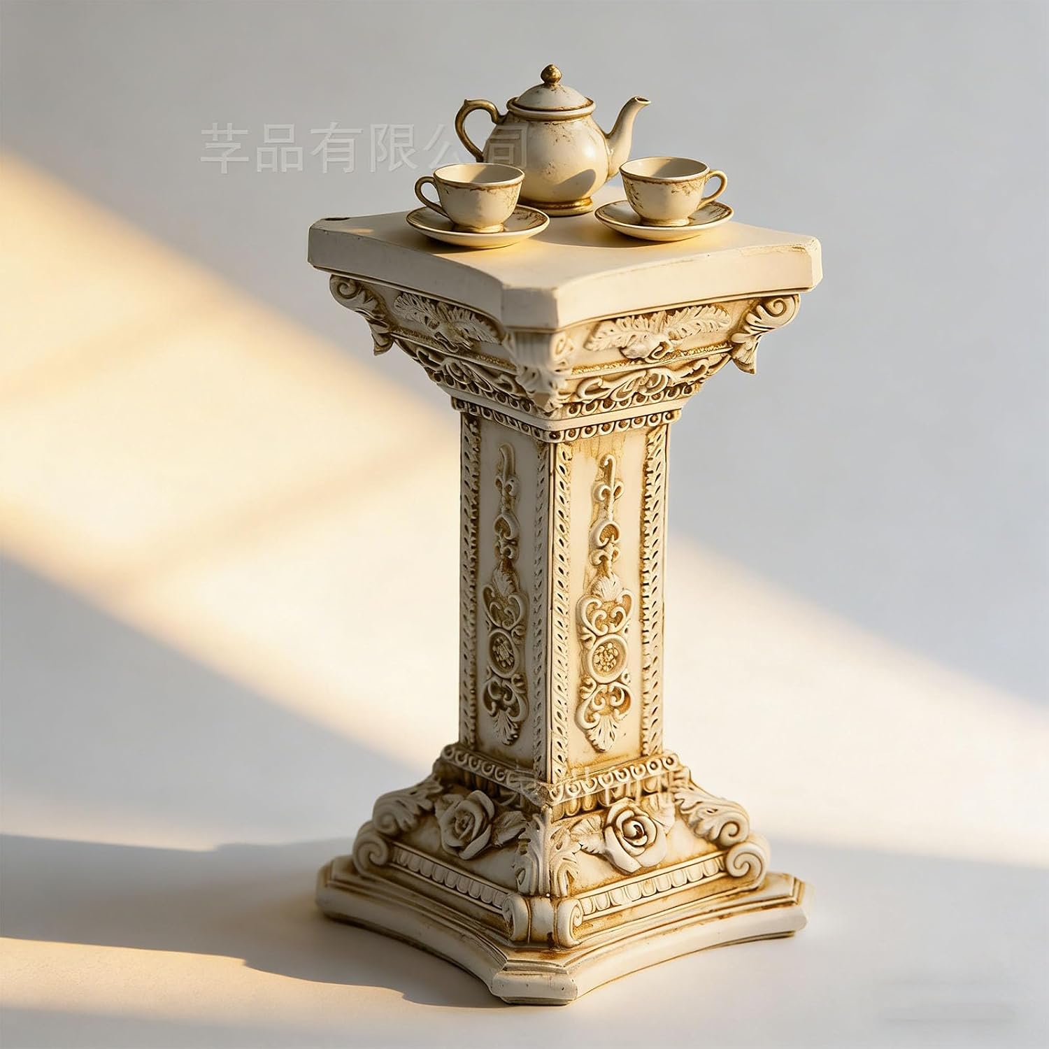 Roman Pillar Garden Statues Resin Roman Column Figurines Display Pedestals Stand Sculptures Garden Outdoor Indoor Decors Pedestals Stand Figurines Sculpture