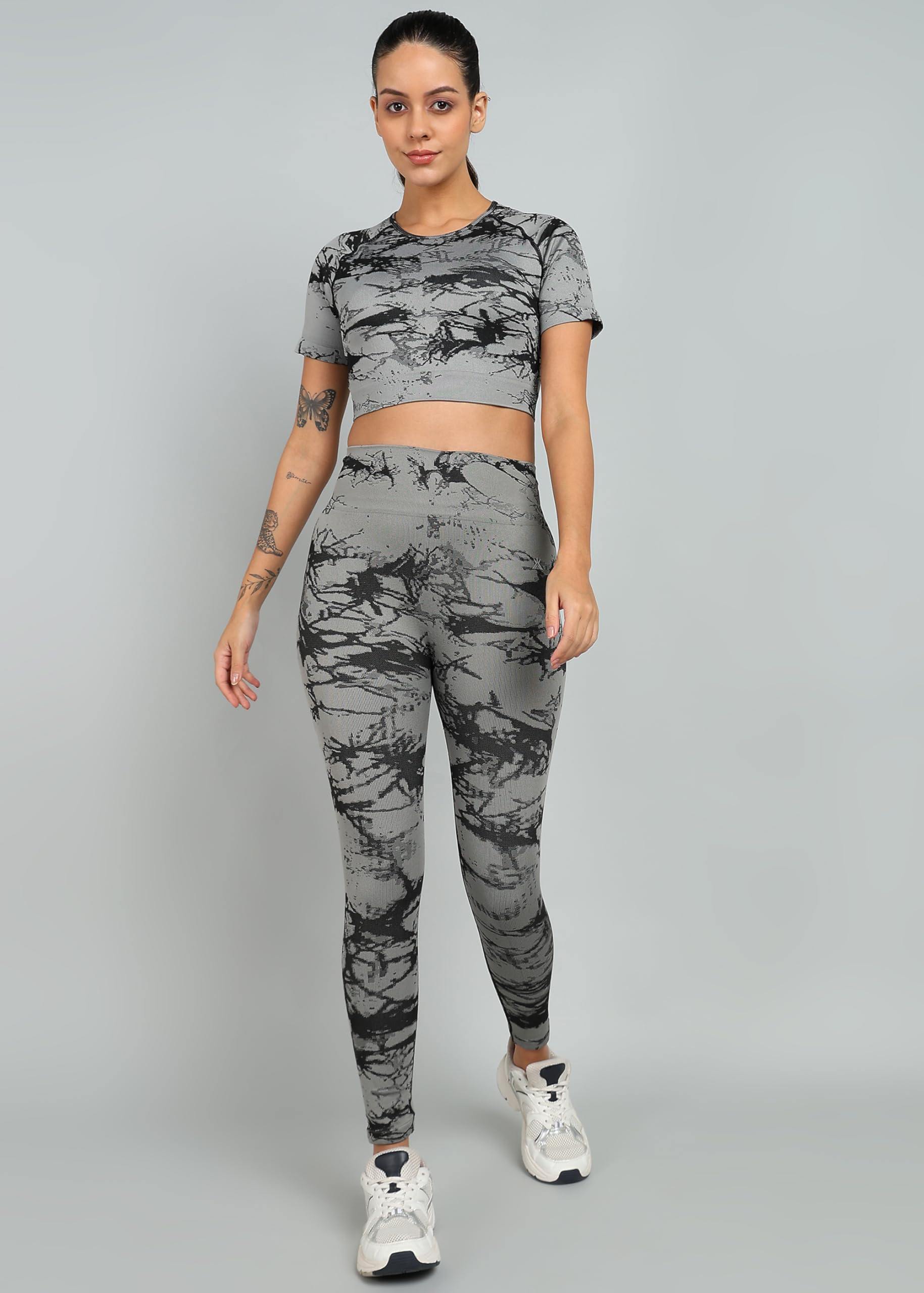 Women Seamless Training Tights Gym Yoga Leggings (Imported)-image-20