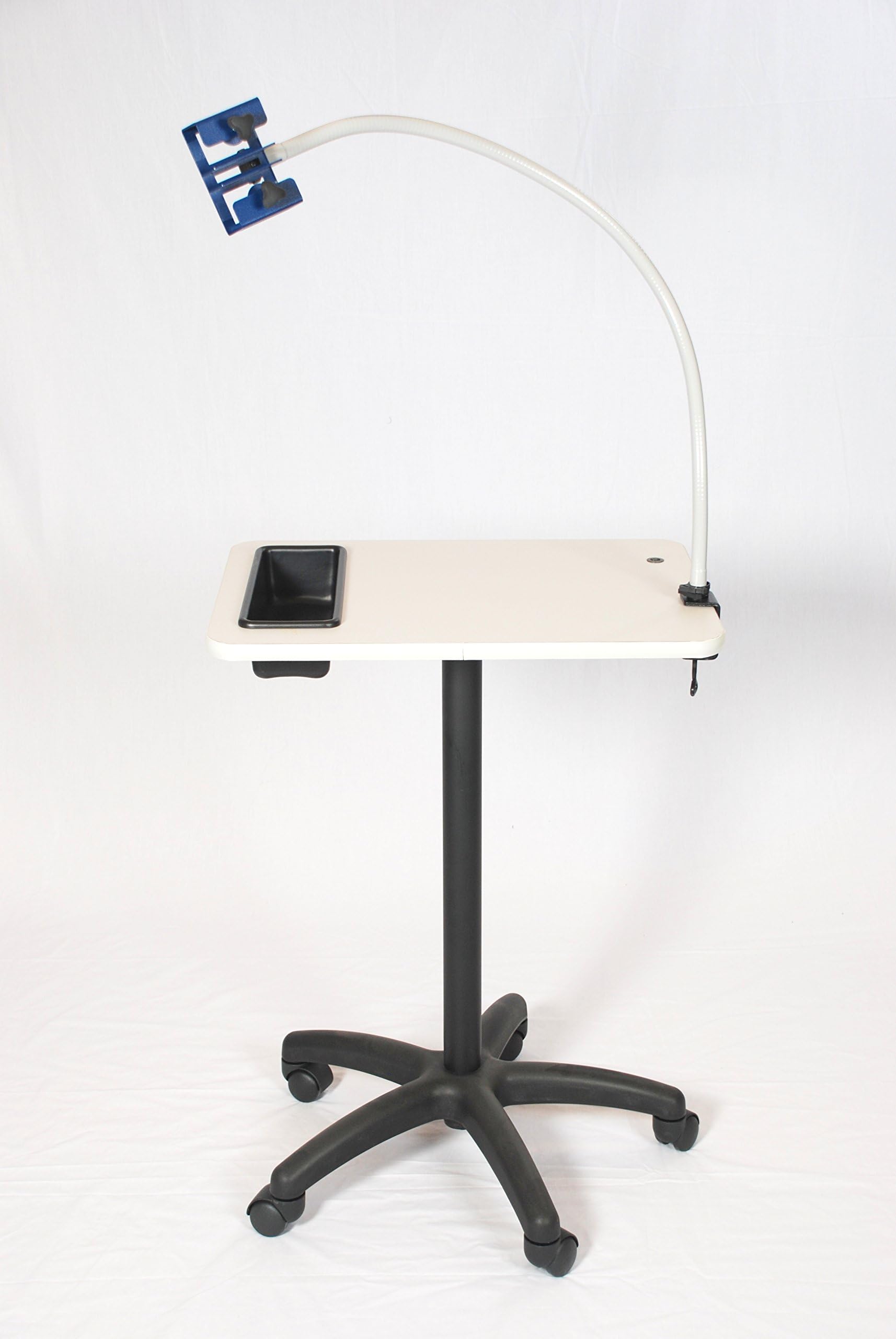 TerraQuant/MR4 Laser Therapy Wheeled Cart + Single MR4 Flex Arm w/Dual Emitter Holder & C-Clamp (Laser System NOT Included) Flex arm Compatible w/TerraQuant, MR4, MR5, Portable Multi Radiance Lasers