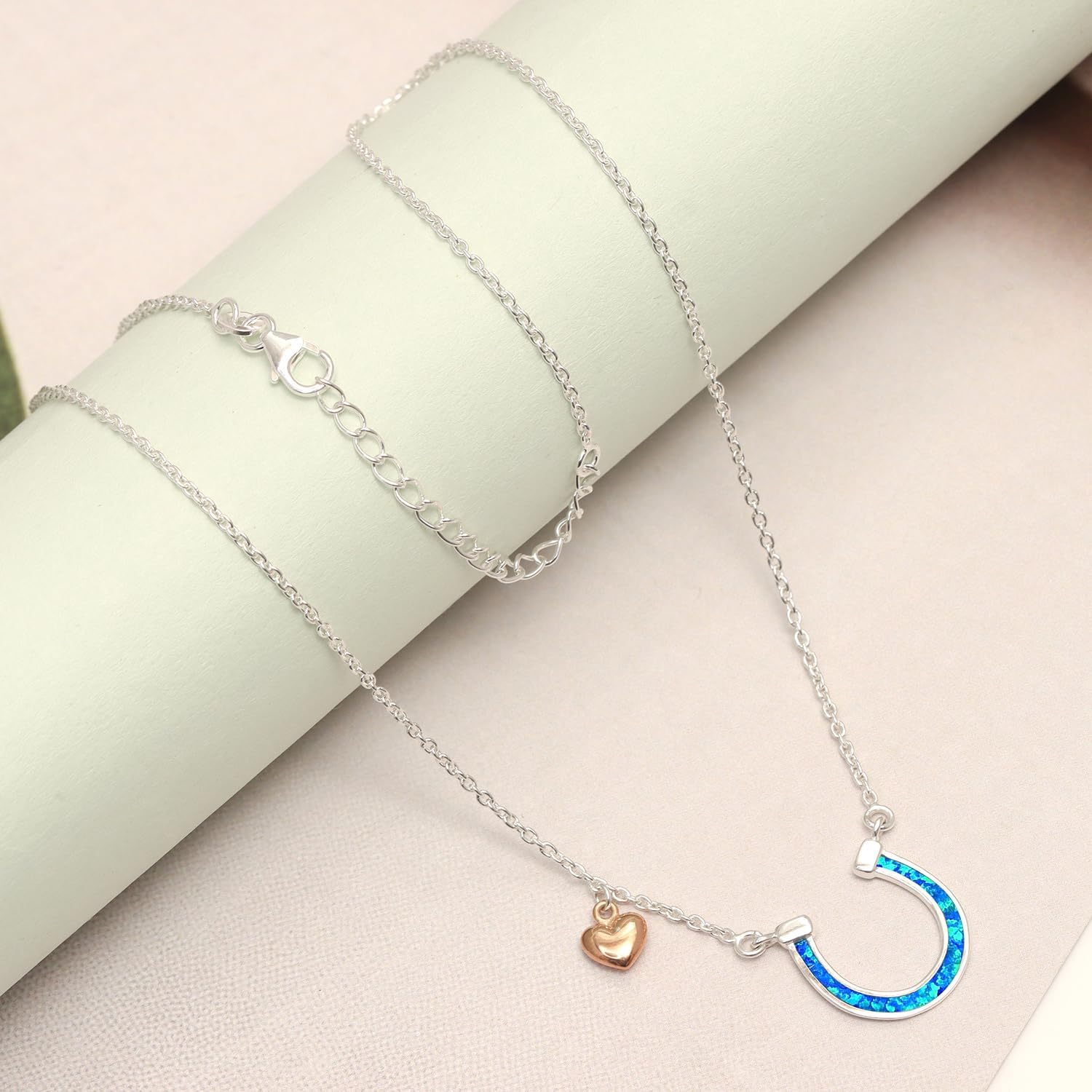 LeCalla 925 Sterling Silver Protection Amulet Good Luck Necklace Lightweight Italian Religious Astrological Symbol Lucky Charm Pendant for Women