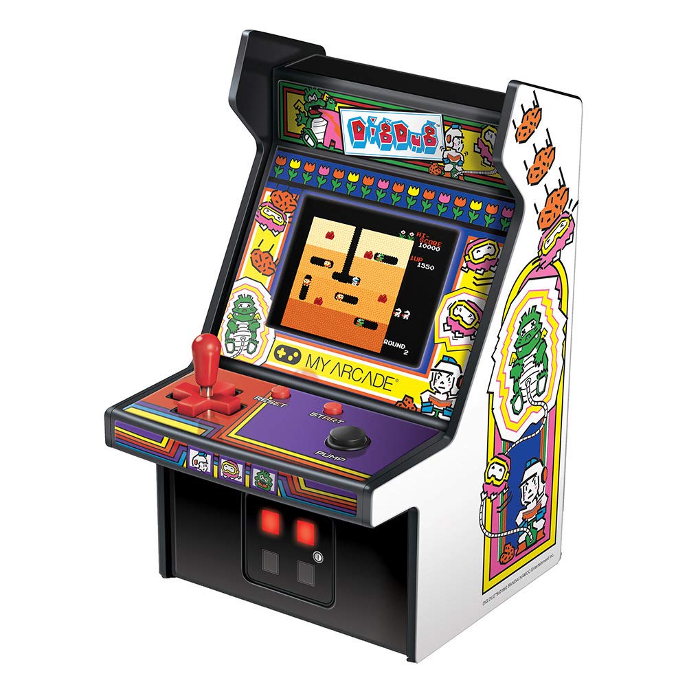 My Arcade Dig Dug Micro Player Collectible MiniatureFully Playable, 6.75 Inch Collectible