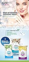 Vista 4 de Epielle Toallitas desmaquillantes de pepino, toallitas limpiadoras faciales diarias suaves, eliminan la suciedad, el aceite y el rímel impermeable