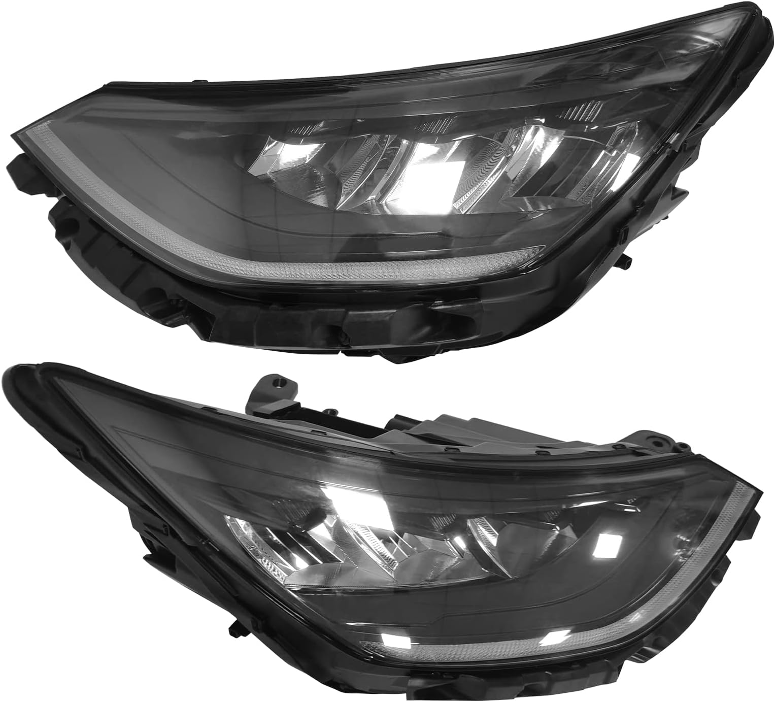 Front LED Headlights Assembly Left+Right Side for 2020-2022 Hyundai Sonata SE w/LED DRL Driver&Passenger Head Lights Direct Replacement Headlamps Assy Set (A Pair (Headlights))