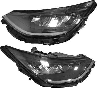 Front LED Headlight Left+Right Side for 2020-2022 Hyundai Sonata SE/SEL/Sport Driver&Passenger Head Lights Lamp Direct Replacement Headlamps Assy Set Assembly