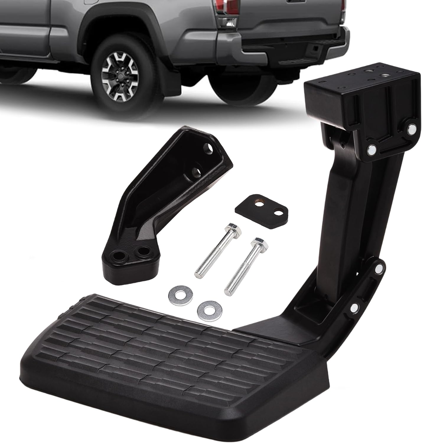 PT392-35100 Retractable Truck Bed Step Fit for 2012-2023 Toyota Tacoma Rear Bumper Tailgate Step Heavy Duty Aluminum Bed Step Replace PT392-35100