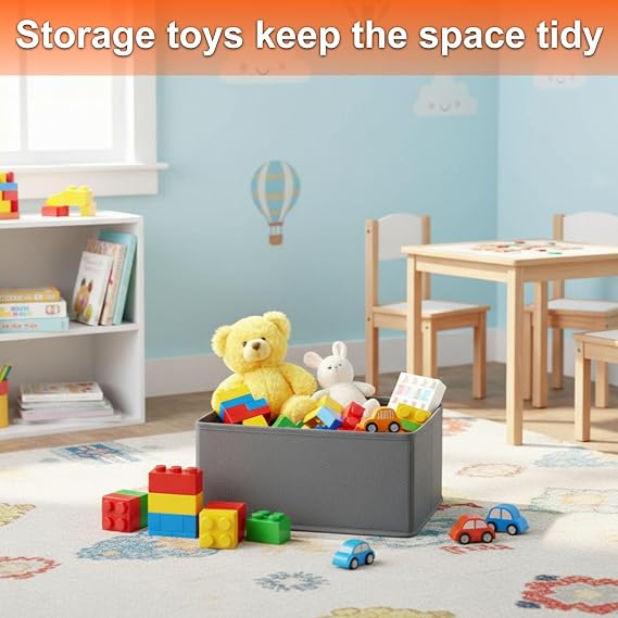 4pcs Collapsible Fabric Storage Box, 28×28×12cm Single Grid Foldable Organizer Bin, Storage Container for Closet Drawer Bedroom Wardrobe Home Sundries Organization