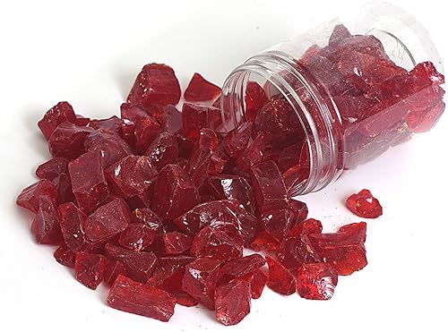 Miniatura 2 de Grava de vidrio reflectante de alto brillo, gemas de fuego, gotas de fuego, piedras de cristal de fuego, chips de cuentas para hoguera, pecera,