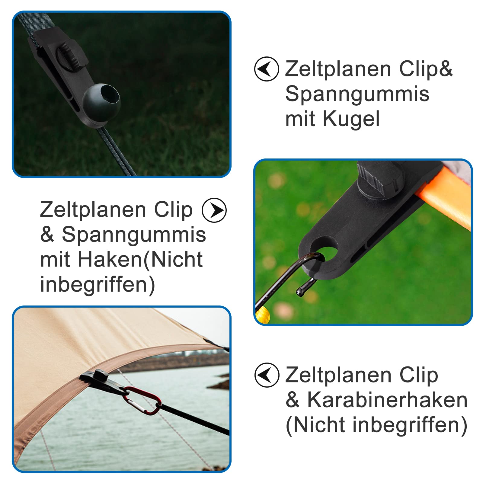 Lot De 30 Clips De Bâche 10 Clips De Bâche Robustes Avec 10