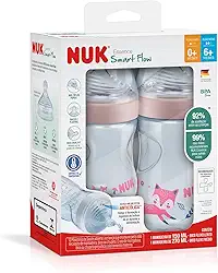 Kit de Mamadeiras Anticólica Essence Smart Flow 150 e 270ml NUK - Rosa