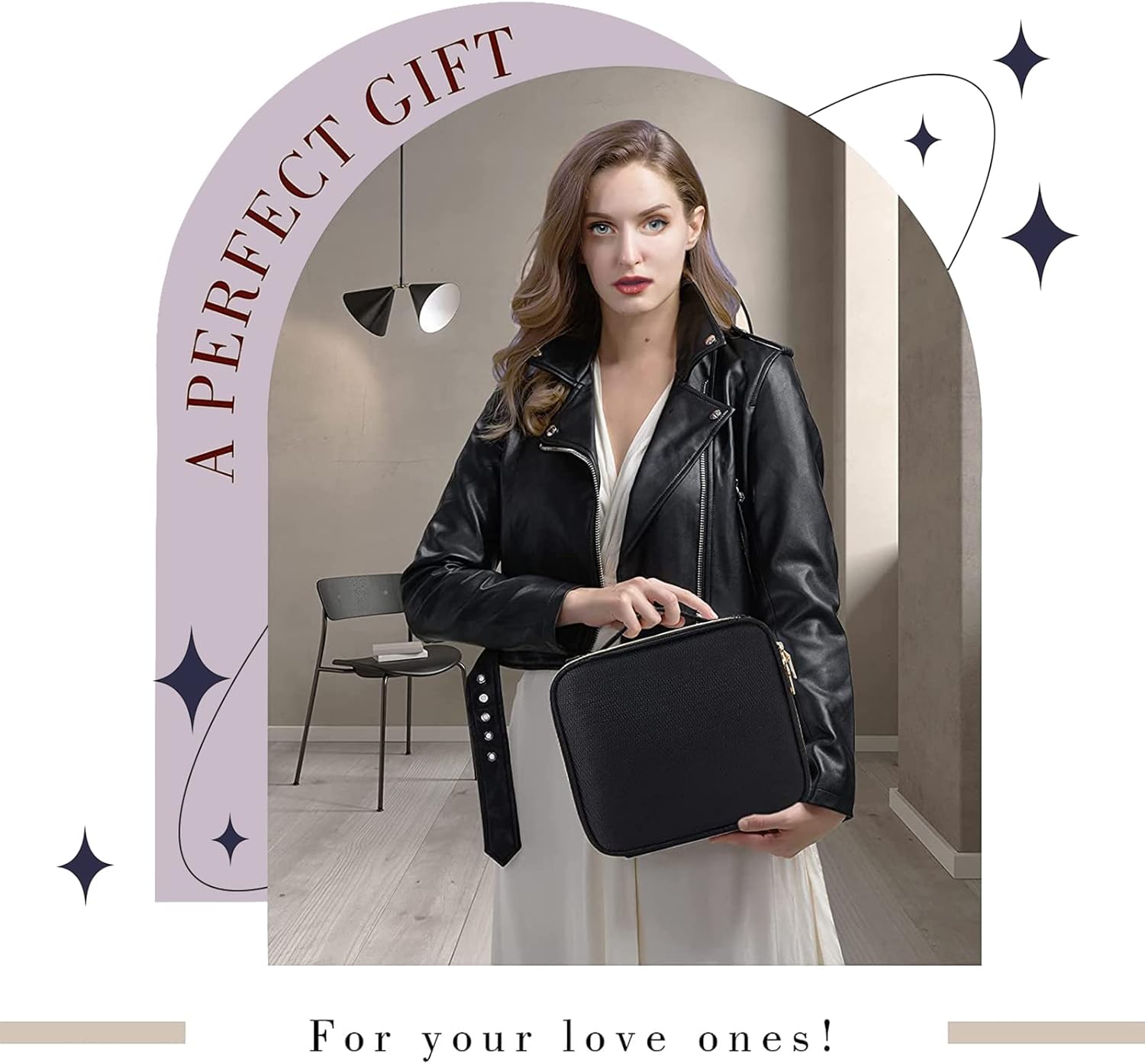 TOUCHFEEL Hanging Toiletry Bag for Women, Travel Makeup Bag Organizer, Extra Large Toiletries Bag, Water-resistant Bathroom Cosmetic Bag with Jewelry Organizer Compartment (Black) : Beauty & Personal Care