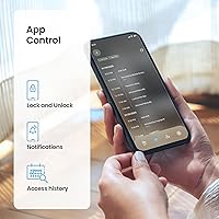 Vista 5 de Lockly Secure Pro Smart Lock Wi-Fi, Keyless Entry Digital Keypad Door Lock, 3D Biometric Fingerprint Sensor Front Door Lock with Handle, Voice