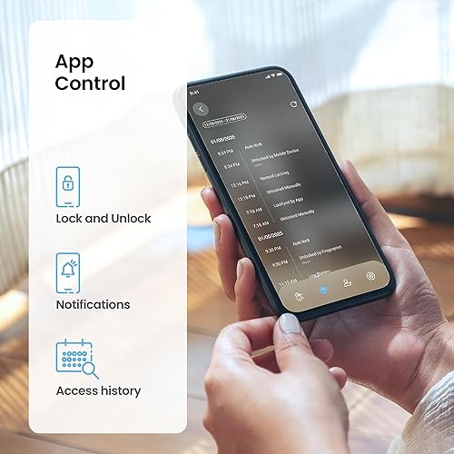 Miniatura 5 de Lockly Secure Pro Smart Lock Wi-Fi, Keyless Entry Digital Keypad Door Lock, 3D Biometric Fingerprint Sensor Front Door Lock with Handle, Voice