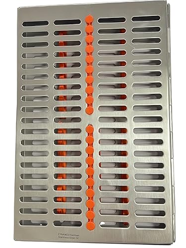 Miniatura 2 de ArtLab -Caja de casete de esterilización de instrumentos dentales (para 20 piezas) para organizador de instrumentos dentales y casetes de