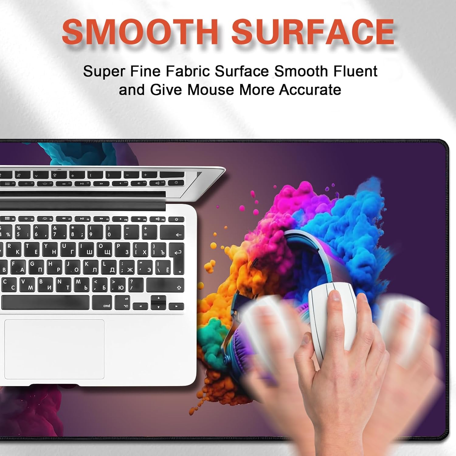 ALILANG Mouse Pad,Computer Mouse Pad 35.4 x 15.7 inch,Easy Gliding Waterproof Mousepad with Stitched Edges,Non-Slip Rubber Base Mouse Mat for Laptop,Desk and Gaming -Game Consoles